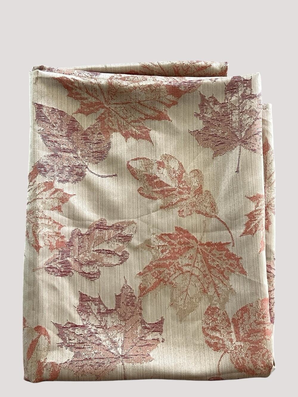 Better Homes Harvest Fall Leaves Tablecloth Autumn Damask 52x70 Beige Orange Red